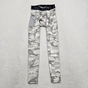 NEW Under Armour ColdGear Leggings Mens Small Grey Camo Compression Tactical